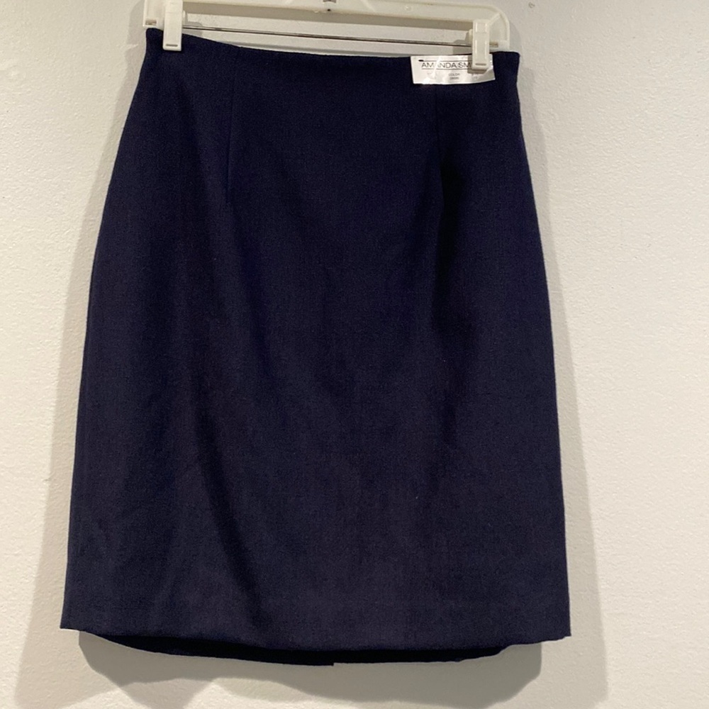 Amanda Smith Navy Blue Pencil Skirt - Size 12
